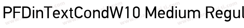 PFDinTextCondW10 Medium Regular字体转换